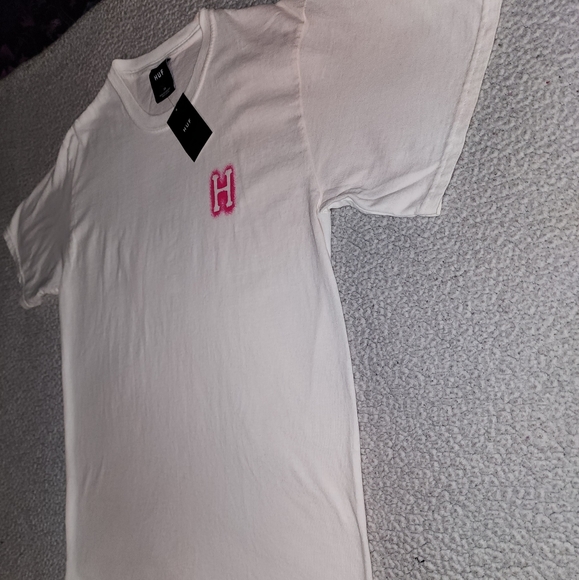 NWT Dolls Kill , Huff a, White And Hot Pink , Hand Dyed Teeshirt - Picture 7 of 15